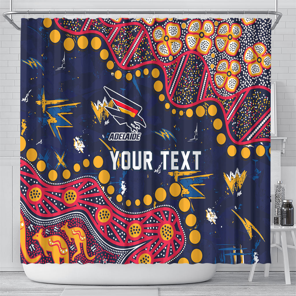 Personalized Adelaide Shower Curtain Aboriginal Pattern with Graffiti Style