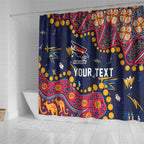Personalized Adelaide Shower Curtain Aboriginal Pattern with Graffiti Style