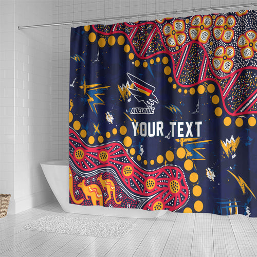 Personalized Adelaide Shower Curtain Aboriginal Pattern with Graffiti Style