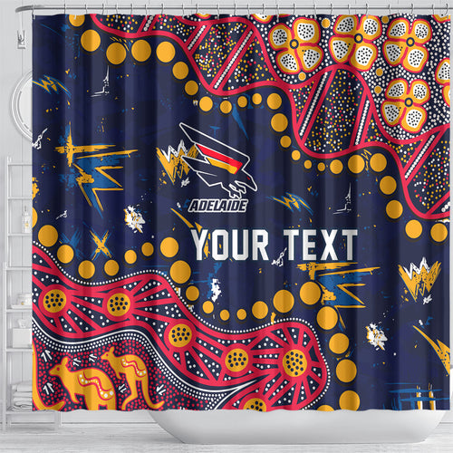 Personalized Adelaide Shower Curtain Aboriginal Pattern with Graffiti Style