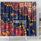 Personalized Adelaide Shower Curtain Aboriginal Pattern with Graffiti Style