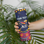 Personalized Adelaide Skinny Tumbler Aboriginal Pattern with Graffiti Style