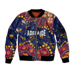 Personalized Adelaide Sleeve Zip Bomber Jacket Aboriginal Pattern with Graffiti Style