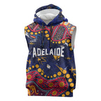Personalized Adelaide Sleeveless Hoodie Aboriginal Pattern with Graffiti Style