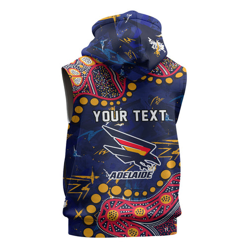 Personalized Adelaide Sleeveless Hoodie Aboriginal Pattern with Graffiti Style