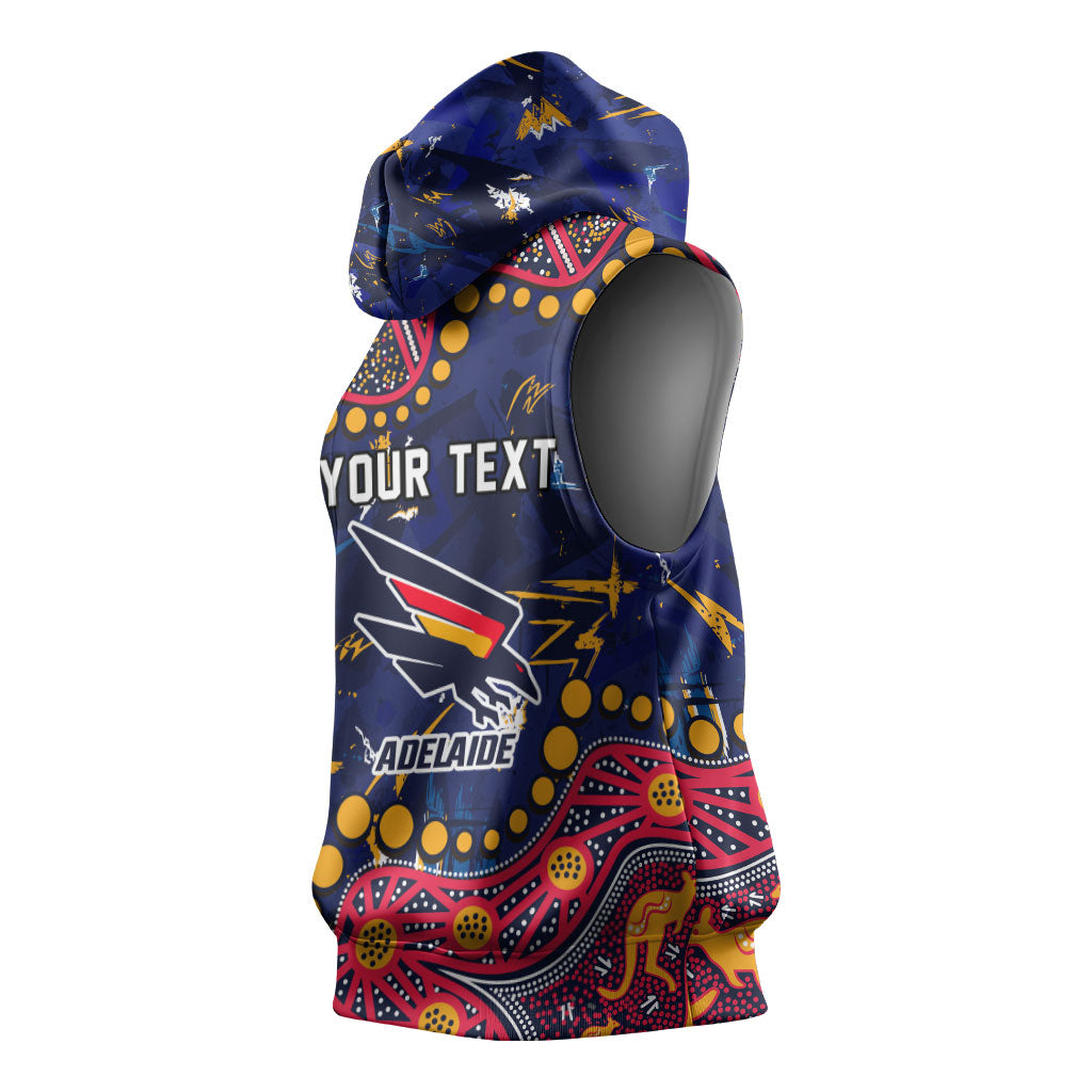 Personalized Adelaide Sleeveless Hoodie Aboriginal Pattern with Graffiti Style