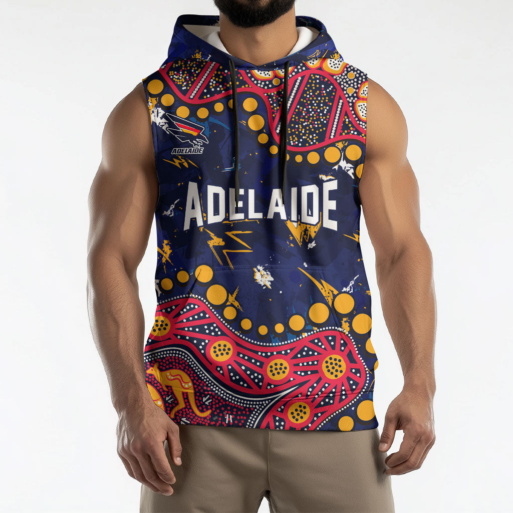 Personalized Adelaide Sleeveless Hoodie Aboriginal Pattern with Graffiti Style