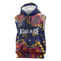 Personalized Adelaide Sleeveless Zip Hoodie Aboriginal Pattern with Graffiti Style
