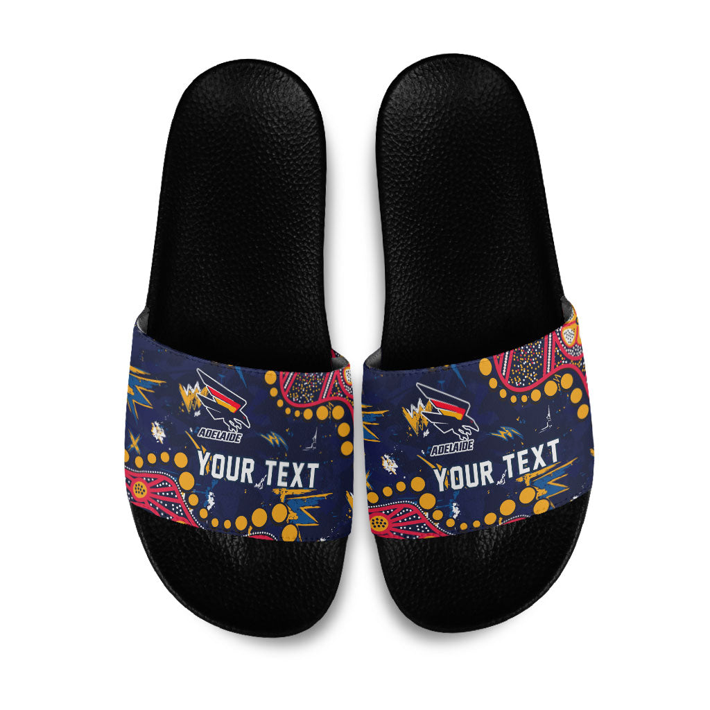 Personalized Adelaide Slide Sandals Aboriginal Pattern with Graffiti Style