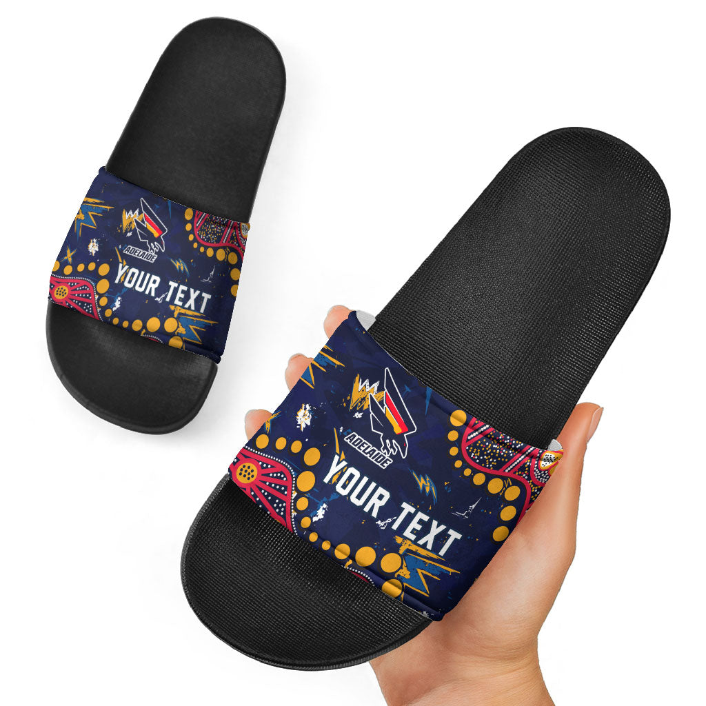 Personalized Adelaide Slide Sandals Aboriginal Pattern with Graffiti Style