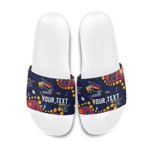 Personalized Adelaide Slide Sandals Aboriginal Pattern with Graffiti Style