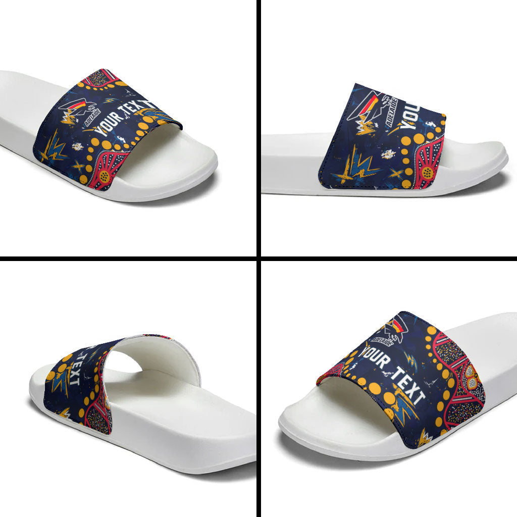 Personalized Adelaide Slide Sandals Aboriginal Pattern with Graffiti Style