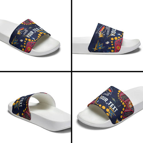 Personalized Adelaide Slide Sandals Aboriginal Pattern with Graffiti Style