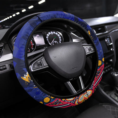 Adelaide Steering Wheel Cover Aboriginal Pattern with Graffiti Style