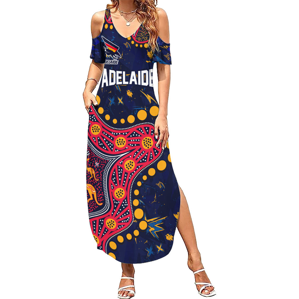Personalized Adelaide Summer Maxi Dress Aboriginal Pattern with Graffiti Style