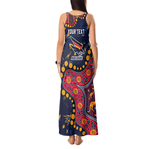 Personalized Adelaide Tank Maxi Dress Aboriginal Pattern with Graffiti Style