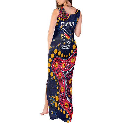 Personalized Adelaide Tank Maxi Dress Aboriginal Pattern with Graffiti Style