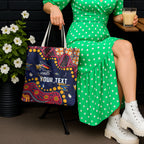 Personalized Adelaide Tote Bag Aboriginal Pattern with Graffiti Style