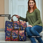 Personalized Adelaide Travel Bag Aboriginal Pattern with Graffiti Style
