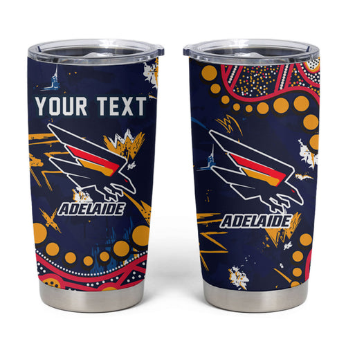 Personalized Adelaide Tumbler Cup Aboriginal Pattern with Graffiti Style