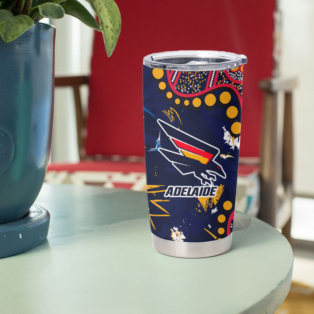Personalized Adelaide Tumbler Cup Aboriginal Pattern with Graffiti Style