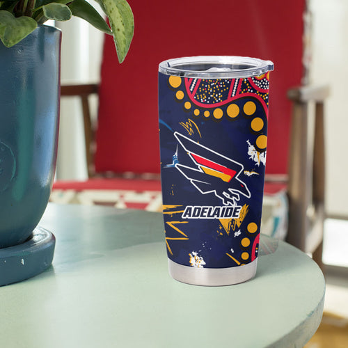 Personalized Adelaide Tumbler Cup Aboriginal Pattern with Graffiti Style