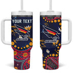 Personalized Adelaide Tumbler With Handle Aboriginal Pattern with Graffiti Style