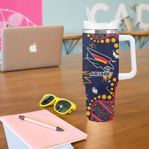 Personalized Adelaide Tumbler With Handle Aboriginal Pattern with Graffiti Style