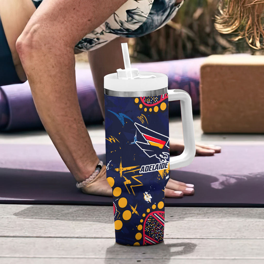 Personalized Adelaide Tumbler With Handle Aboriginal Pattern with Graffiti Style