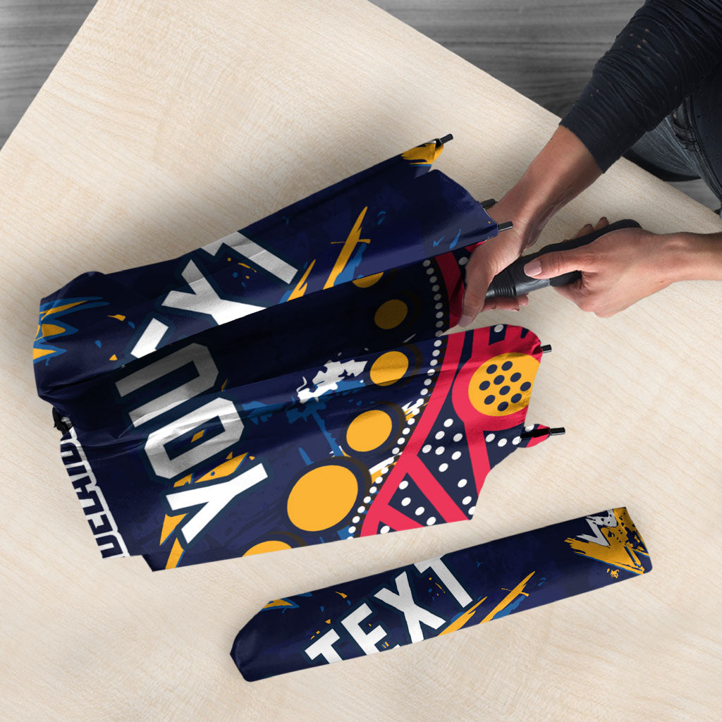 Personalized Adelaide Umbrella Aboriginal Pattern with Graffiti Style