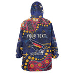 Personalized Adelaide Wearable Blanket Hoodie Aboriginal Pattern with Graffiti Style