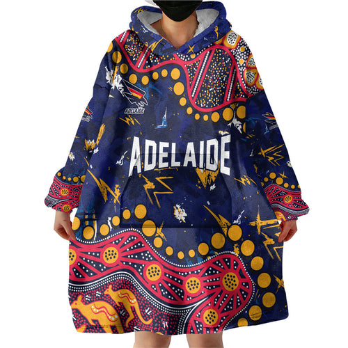 Personalized Adelaide Wearable Blanket Hoodie Aboriginal Pattern with Graffiti Style