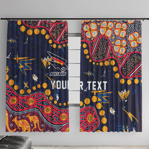 Personalized Adelaide Window Curtain Aboriginal Pattern with Graffiti Style
