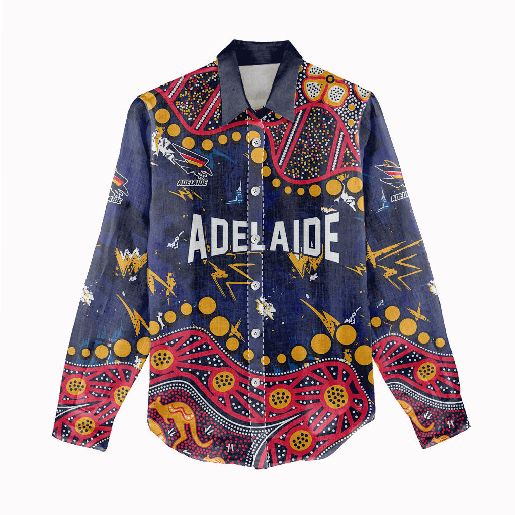 Personalized Adelaide Women Casual Shirt Aboriginal Pattern with Graffiti Style