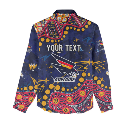 Personalized Adelaide Women Casual Shirt Aboriginal Pattern with Graffiti Style