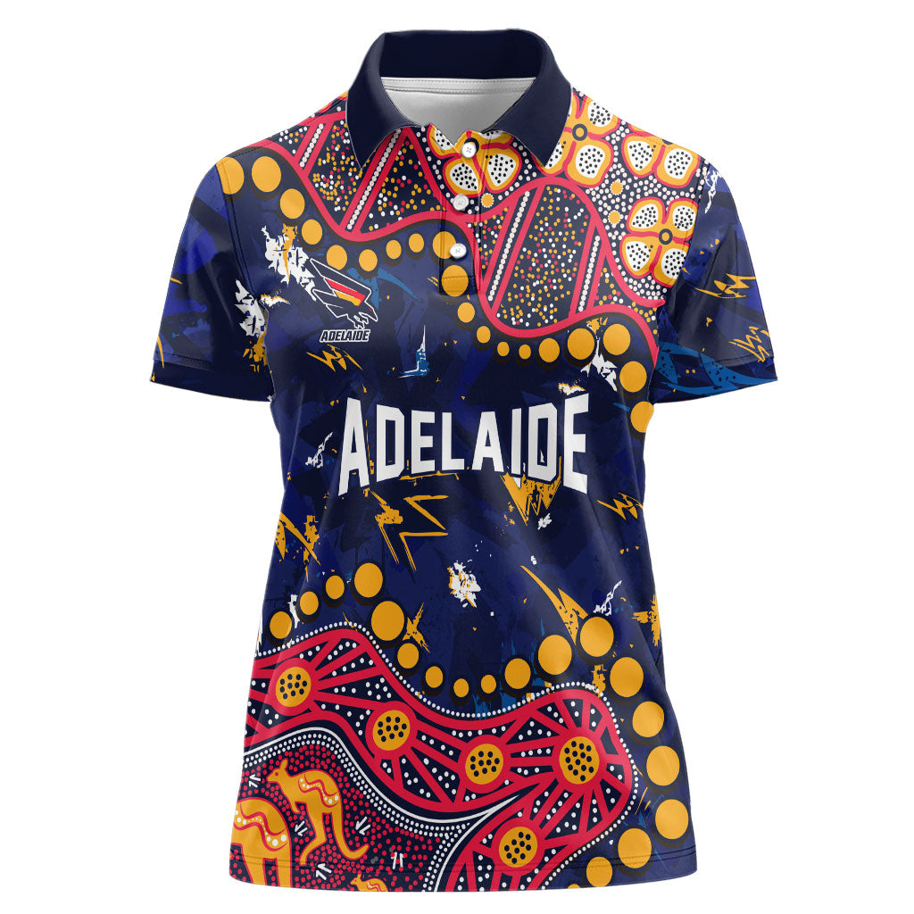Personalized Adelaide Women Polo Shirt Aboriginal Pattern with Graffiti Style