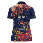 Personalized Adelaide Women Polo Shirt Aboriginal Pattern with Graffiti Style
