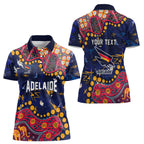Personalized Adelaide Women Polo Shirt Aboriginal Pattern with Graffiti Style