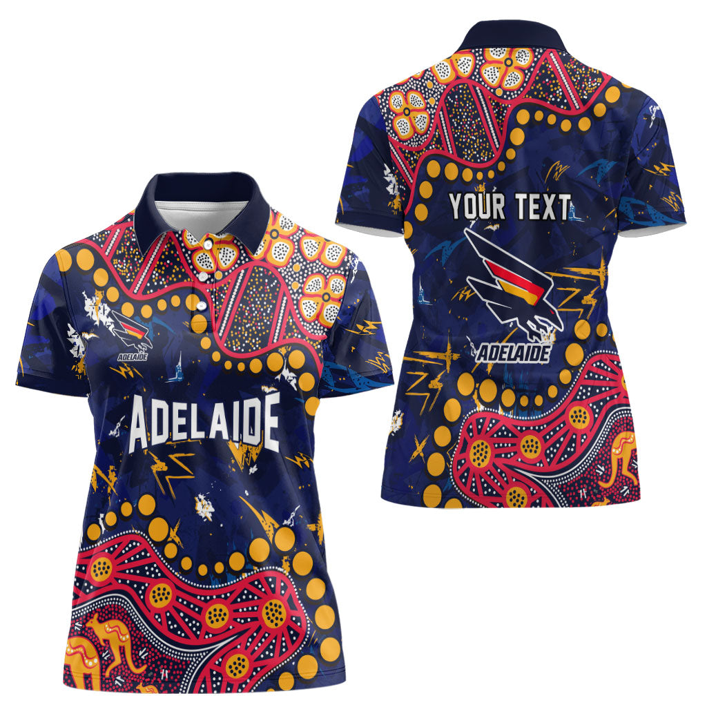 Personalized Adelaide Women Polo Shirt Aboriginal Pattern with Graffiti Style