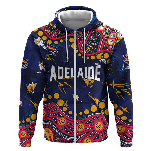 Personalized Adelaide Zip Hoodie Aboriginal Pattern with Graffiti Style