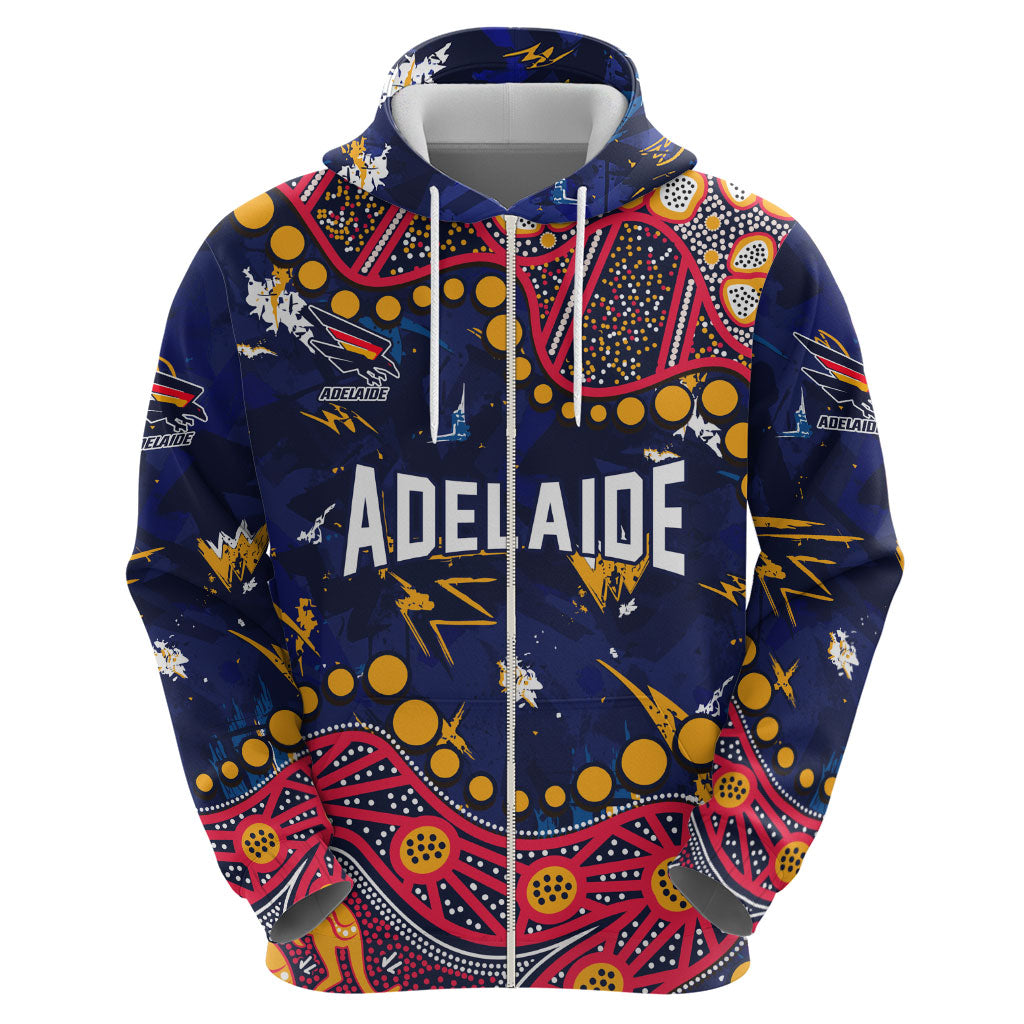 Personalized Adelaide Zip Hoodie Aboriginal Pattern with Graffiti Style