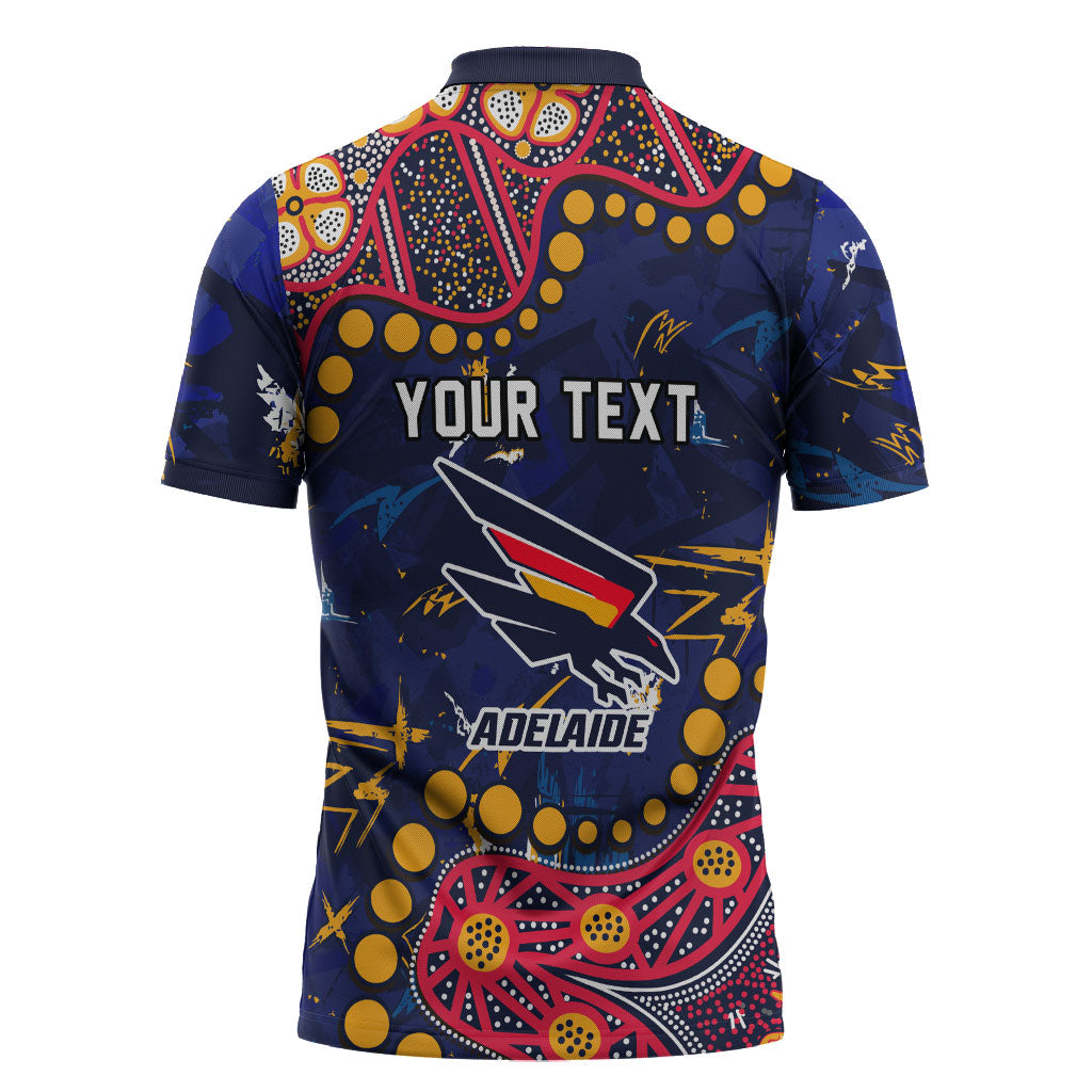 Personalized Adelaide Zipper Polo Shirt Aboriginal Pattern with Graffiti Style