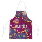 Personalized Brisbane Lions Apron Aboriginal Pattern with Graffiti Style