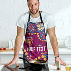 Personalized Brisbane Lions Apron Aboriginal Pattern with Graffiti Style