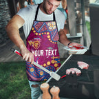 Personalized Brisbane Lions Apron Aboriginal Pattern with Graffiti Style