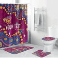 Personalized Brisbane Lions Bathroom Set Aboriginal Pattern with Graffiti Style