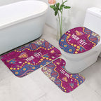 Personalized Brisbane Lions Bathroom Set Aboriginal Pattern with Graffiti Style