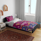 Personalized Brisbane Lions Bedding Set Aboriginal Pattern with Graffiti Style