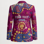 Personalized Brisbane Lions Blazer Aboriginal Pattern with Graffiti Style