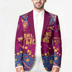 Personalized Brisbane Lions Blazer Aboriginal Pattern with Graffiti Style